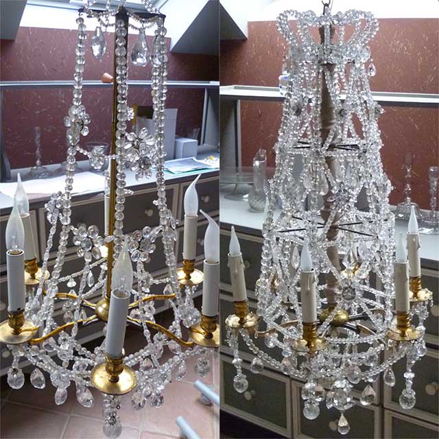 Réédition et restauration de lustres anciens en verre et en ... Lustres désign Ancien